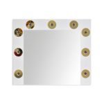 Specchio trucco Armin colore bianco con luci LED lampadine non incluse