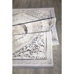 Tappeto Asya CR60 fondo grigio e decoro orientale bianco 160x230