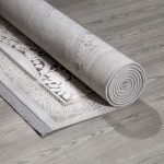 Tappeto Asya CR60 fondo grigio e decoro orientale bianco 160x230