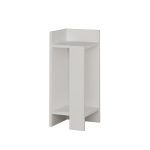 Tavolino comodino di design Elos bianco 27x25x60h sinistro