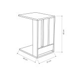 Tavolino da divano Edi porta pc e riviste rovere oak
