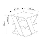 Tavolino da salotto Cyclo antracite 45x45