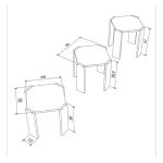 Tavolino da salotto impilabile Nido Hansel bianco nero