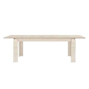 Tavolo Imab Manhattan in rovere sbiancato con 1 allunga 160x90x76.5 H cm.