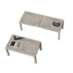 Tavolo Imab Piana T07 in rovere decapato con 2 allunghe 160x90x74.6 H cm.
