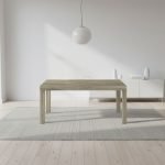Tavolo Imab Piana T08 in larice grigio con 4 allunghe 160x90x74.6 H cm.