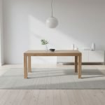 Tavolo Imab Piana T08 in rovere decapato con 4 allunghe 160x90x74.6 H cm.