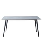 Tavolo Mila 140x80 top ceramica effetto marmo bianco lucido