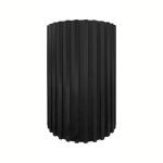 Tavolo Olympus con piano cashemere e struttura in legno nero