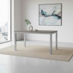 Tavolo allungabile 120x80 struttura alluminio e piano larice grigio Monster