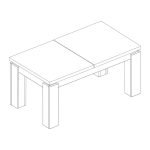 Tavolo allungabile 1475 con allunga centrale 190/235x 90x76 H cm. rovere