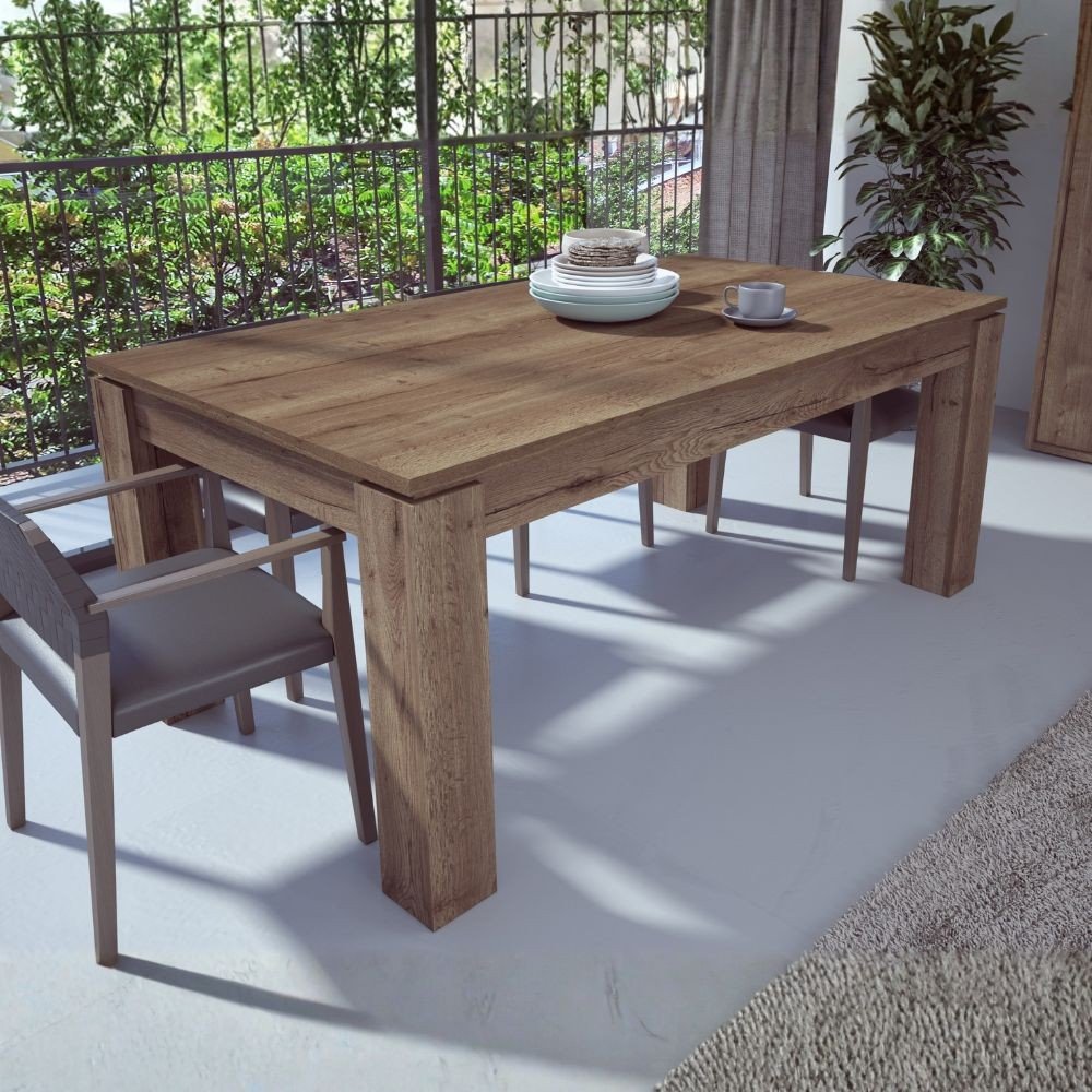 Tavolo allungabile 1485 con allunga centrale 190/235x 90x76 H cm. noce