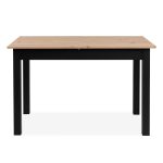 Tavolo allungabile Coburg 120 colore rovere con gambe nere