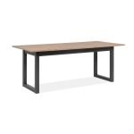 Tavolo allungabile Denver 80C in piano quercia e struttura antracite 200x75x90 cm.