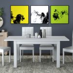 Tavolo allungabile FIRENZE 140x85 bianco frassinato