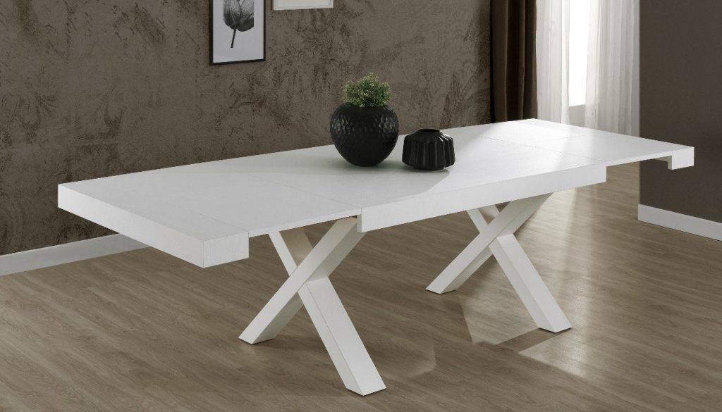 Tavolo allungabile Gondar 180x100 bianco larice