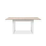Tavolo allungabile Houston 80B con struttura bianca e piano sabbia 120x75x80 cm.