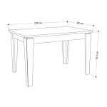 Tavolo allungabile Megaron retro grey 120x80 cm.