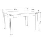 Tavolo allungabile Tolmen bianco 140x80 allungabile a 190 cm