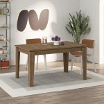 Tavolo allungabile Tolmen hitit noce140x80 allungabile a 190 cm.