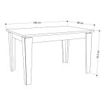 Tavolo allungabile Tolmen hitit noce140x80 allungabile a 190 cm.