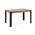 Tavolo allungabile Tolosa 80B colore rovere e gambe nere 150x75x80 cm.