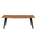 Tavolo allungabile effetto legno gambe in metallo Amal 150x90x75h