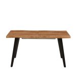 Tavolo allungabile effetto legno gambe in metallo Amal 150x90x75h