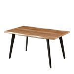 Tavolo allungabile effetto legno gambe in metallo Amal 150x90x75h