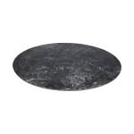 Tavolo fisso Punto con piano effetto marmo nero D150xH76 cm.