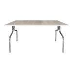 Tavolo pieghevole ESFB03 olmo con gambe in metallo cromo