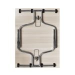 Tavolo pieghevole ESFB03 olmo con gambe in metallo cromo