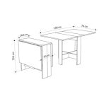 Tavolo pieghevole salvaspazio Artemio tortora