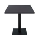 Tavolo quadrato Key 80x80 base nera e piano antracite