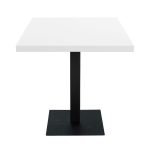 Tavolo quadrato Key 80x80 base nera e piano bianco