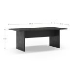 Tavolo rettangolare fisso Loana in nero 200x100x75 H cm.
