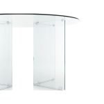 Tavolo rotondo Acacia in vetro temperato 137x137x77 H