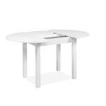 Tavolo rotondo allungabile Coburg 100 colore bianco 100x76x100 cm.