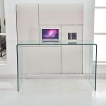 Tavolo scrivania Tamerice in vetro temperato 125x70x75 cm.
