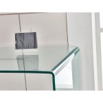 Tavolo scrivania Tamerice in vetro temperato 125x70x75 cm.