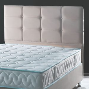 Testiera letto Nova 120x8x110H cm. in ecopelle tortora