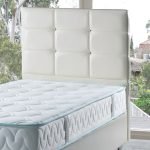Testiera letto Nova 90x8x110H cm. in ecopelle bianco