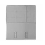 Testiera letto Nova 90x8x110H cm. in ecopelle bianco