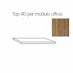 Top 90x45 per modulo ufficio Ibisco colore noce naturale