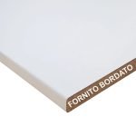 Top bordato per cucina bianco 150 cm.