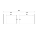 Top bordato per cucina forato verso sinistro travertino 180x60x3.8 cm