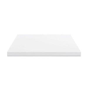 Top per bagno 80x48x4 con bordo poliuretano in bianco