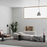 Tris tavolino da salotto Mund antracite rovere e bianco