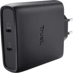 Trust Maxo Alimentatore Caricabatteria a 2 porte USB-C GaN da 100 W Universale colore Nero - 25527