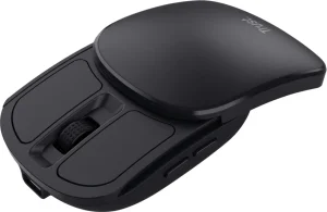 Trust Zylo Pocket Mouse Wireless Ambidestro 2400 DPI 6 Tasti Rotella Ricaricabile colore Nero